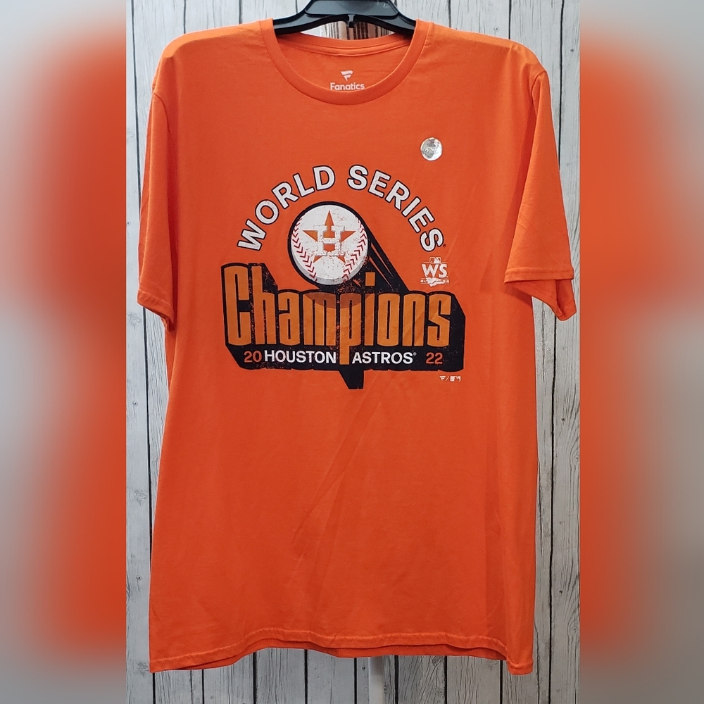 NWT*Fanatics Houston Astros 2022 World Series Champions T-Shirt,Size L